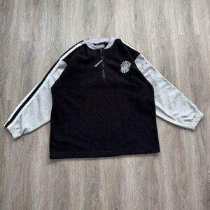 Vintage Y2K Georgetown Hoyas Quarter Zip Fleece Sweater NCAA Basketball Mascot L